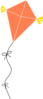 Orange Kite Clip Art